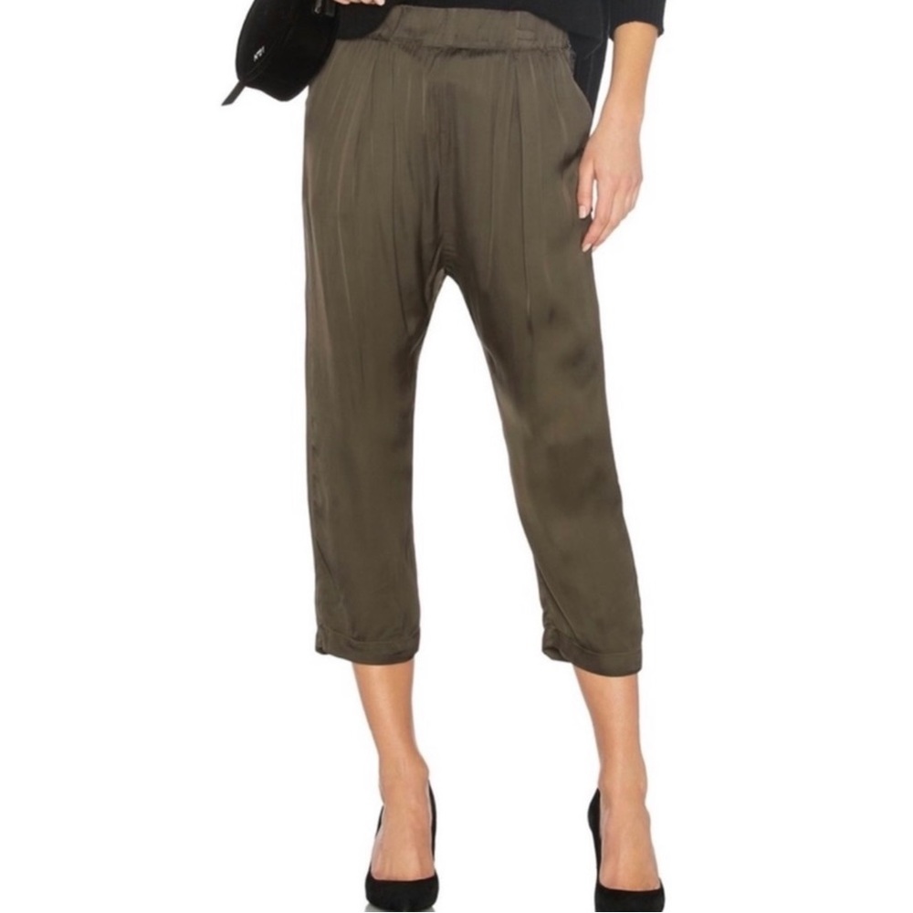 ENZA COSTA REVOLVE SATIN CROPPED PANTS - Picture 1 of 10
